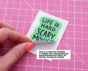 Scary movies help glow in the dark sticker