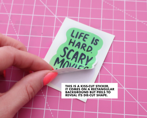 Scary movies help glow in the dark sticker