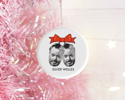 Silver Welles Christmas ornament