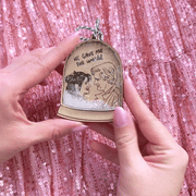 While You Were Sleeping snow globe Christmas ornament