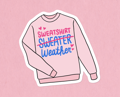 Sweatshirt weather sticker