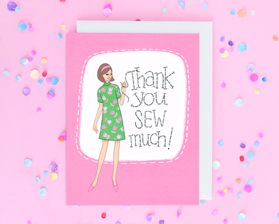 Thank You retro style greeting card