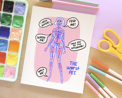 The worst pet art print