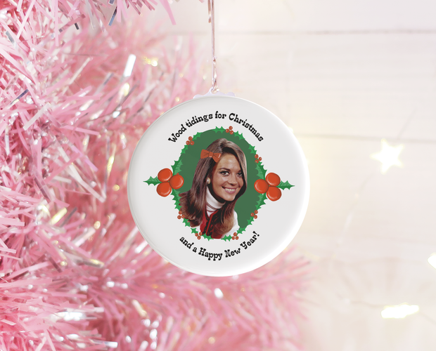 Wood Tidings Christmas ornament