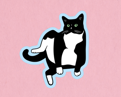 Xena tuxedo cat sticker