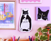 Tuxedo cat 2026 wall calendar