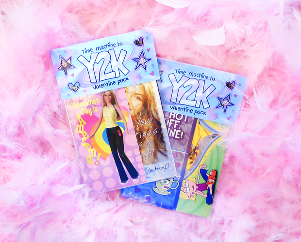 Time Machine to Y2K valentine card pack