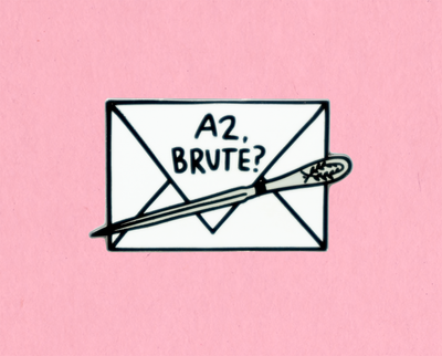 A2 Brute? enamel lapel pin
