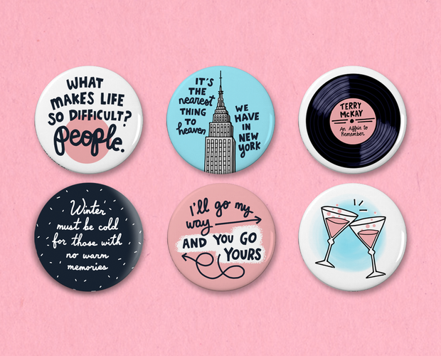 An Affair to Remember button set