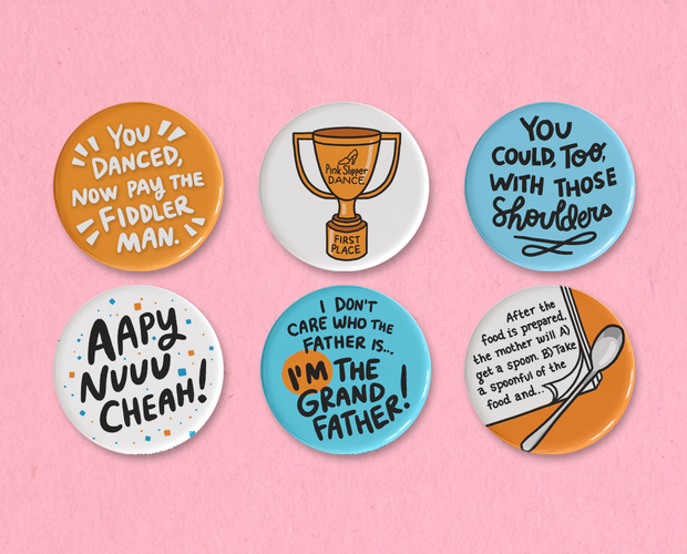 Bachelor Mother button set