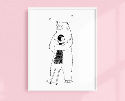 Bear Hug art print