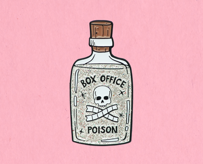 Box office poison enamel lapel pin