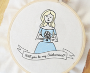 Bridesmaid embroidery pattern