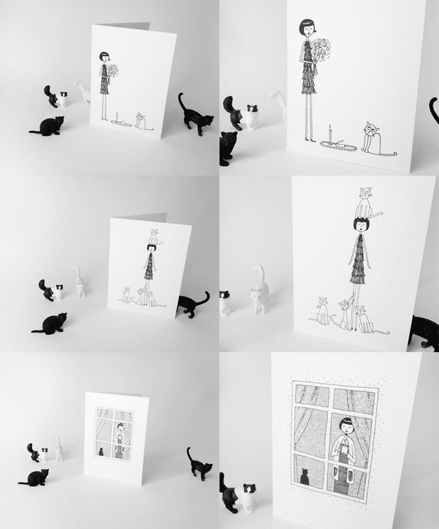 Catleya Note Printable Printable cat lady note cards – kate gabrielle