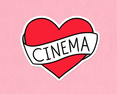 Cinema heart sticker