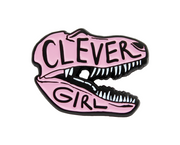 Clever girl enamel lapel pin