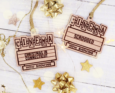Custom cinema marquee Christmas ornament