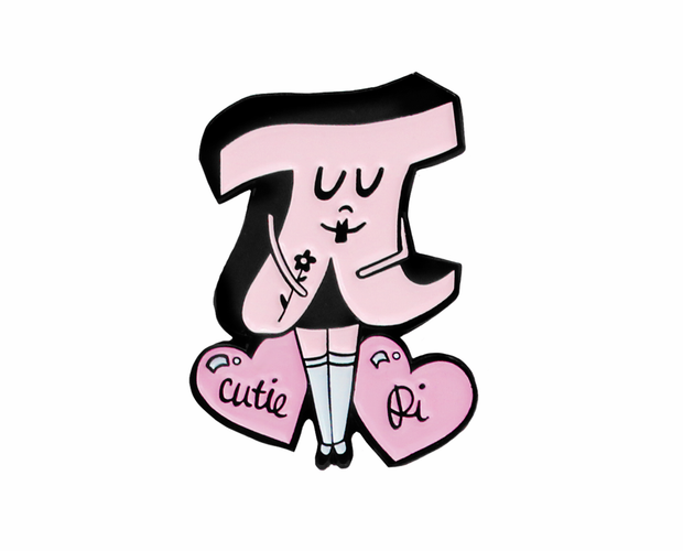 Cutie Pi enamel lapel pin