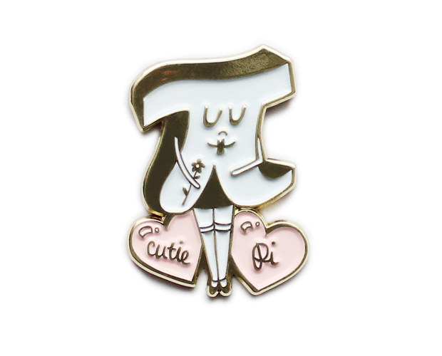 Cutie Pi enamel lapel pin