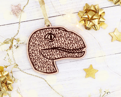 Dinosaur DNA Christmas ornament