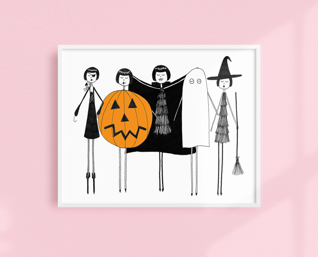 A Flapper Halloween art print