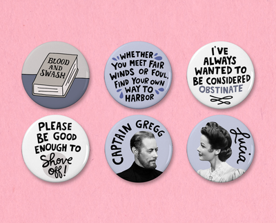 The Ghost and Mrs. Muir button set