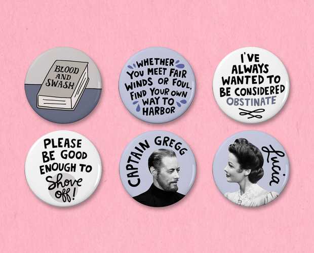 The Ghost and Mrs. Muir button set