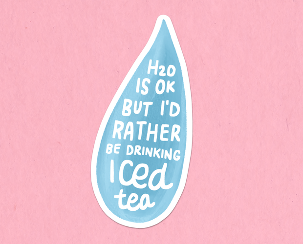 Rather be drinking iced tea sticker