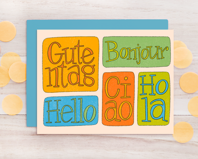 Hello greeting card