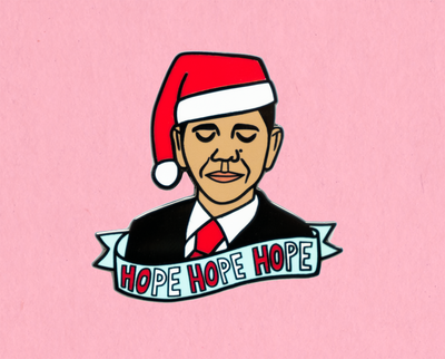 Hope Hope Hope enamel lapel pin