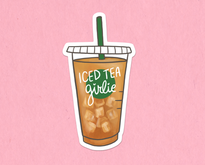 Iced tea girlie sticker