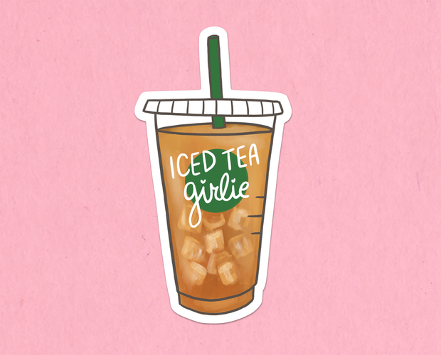 Iced tea girlie sticker – kate gabrielle