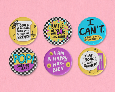 Music and Lyrics button set