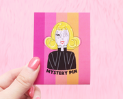 Mystery enamel lapel pin