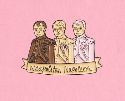 Neapolitan Napoleon enamel lapel pin