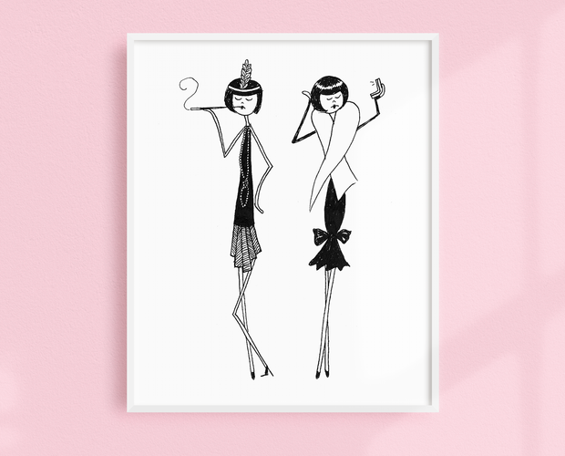 Eloise and Ramona Prepare for a Night on the Town art print
