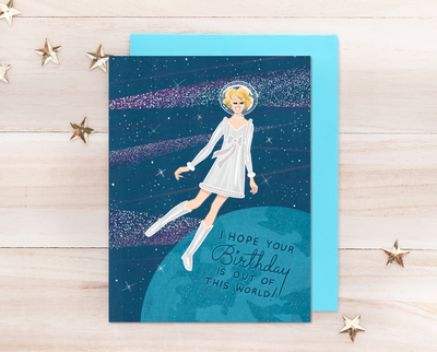 Out of this world Birthday greeting card