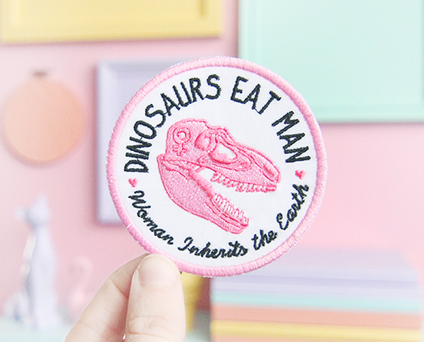 Dinosaurs eat man, woman inherits the earth patch
