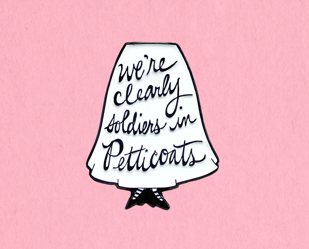 Petticoats enamel lapel pin