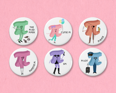 Pi Girls button set