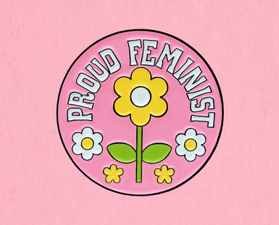 Proud Feminist enamel lapel pin
