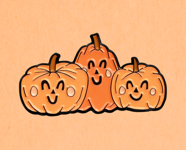 Happy pumpkins enamel lapel pin