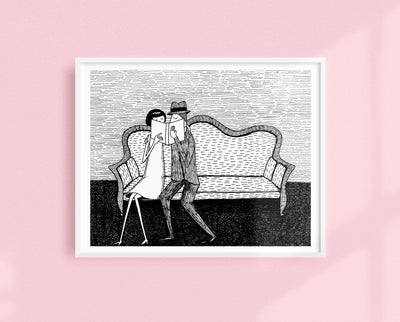 The Reading Lovers art print