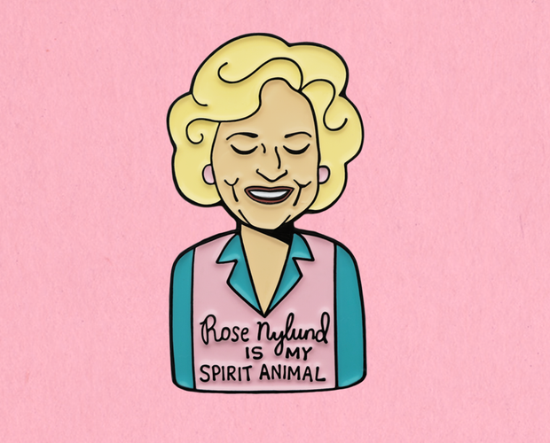 Rose Nylund enamel lapel pin