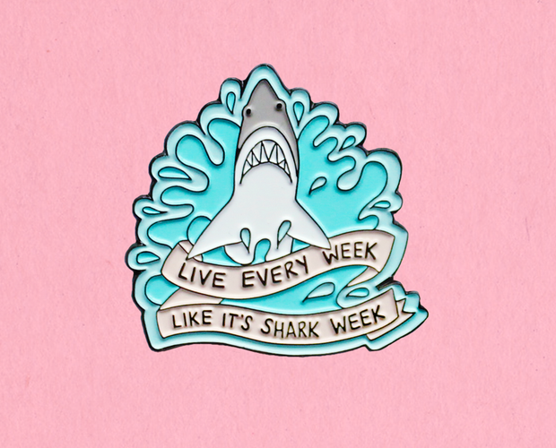 Shark Week enamel lapel pin