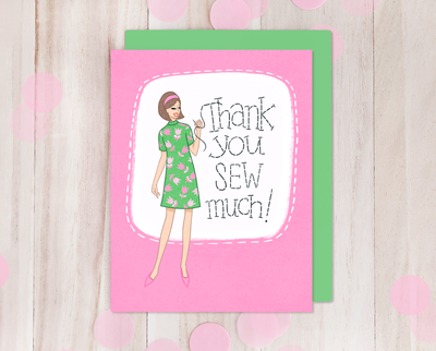 Thank You retro style greeting card