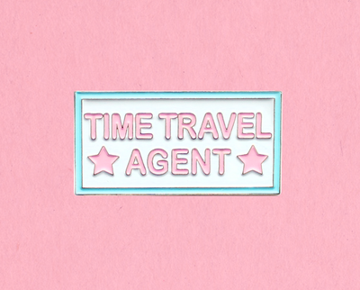 Time Travel Agent enamel lapel pin