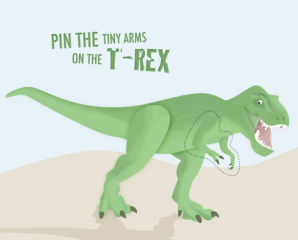 Printable T-Rex party game
