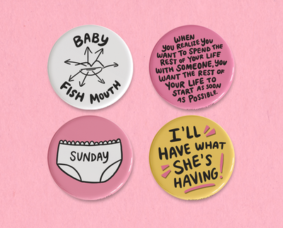 When Harry Met Sally button set