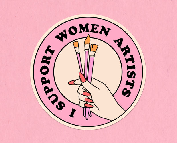 I support women artists sticker